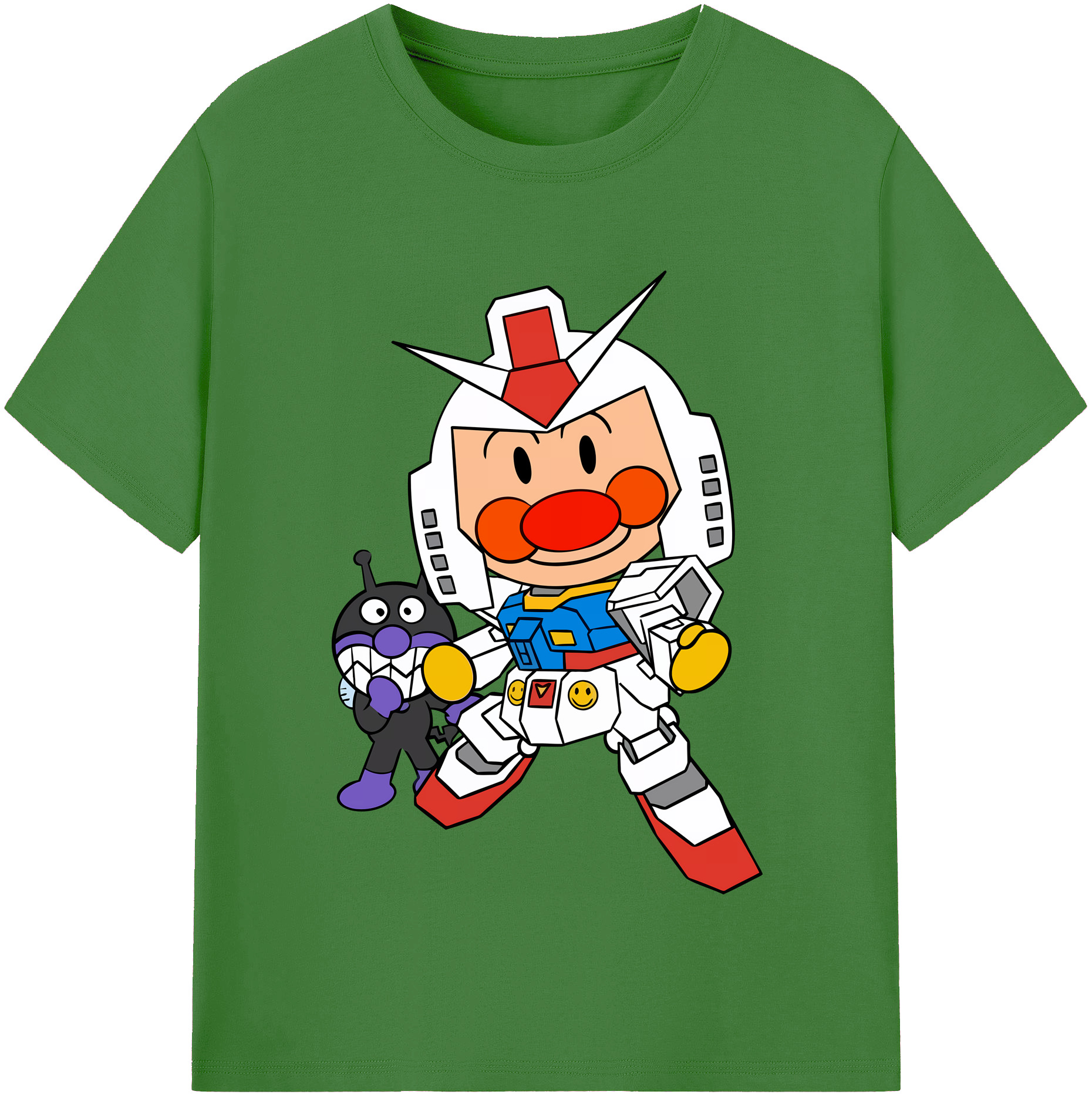 （画像用） アンパンマン Anpanman レディースカジュアルプリントTシャツ（綿100％）